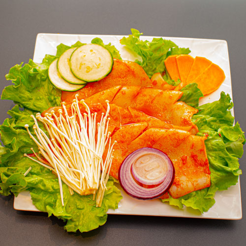 Barbecue de calamars pimentés